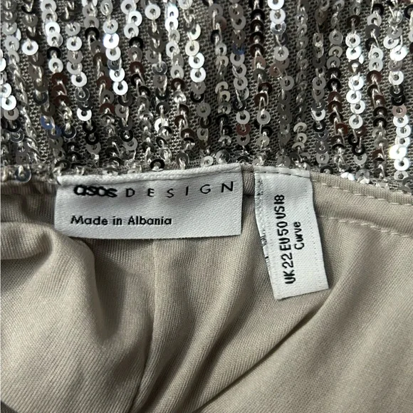 ASOS Curve Silver Sequin Blouse - Picture 3 of 4